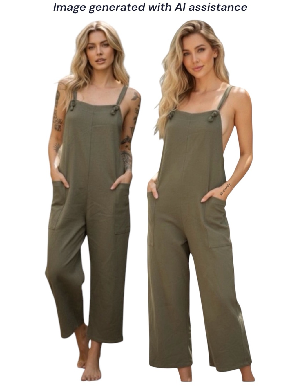 Earthbound S olive cropped tie straps jumpsuit